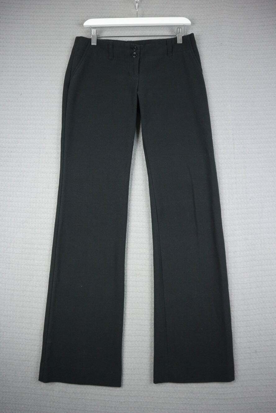 Ricki’s Black Glen Plaid Wide Leg Trousers Double Button Dress Pants Size 2